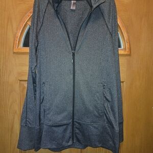 Mondetta Women's Black and Gray Herringbone Jacket
